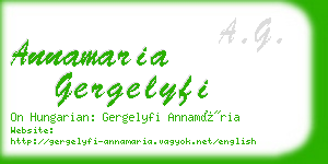 annamaria gergelyfi business card